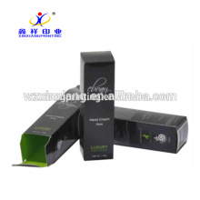 Luxury fashion printed new high end paper elegant black france cosmetic packaging boxes